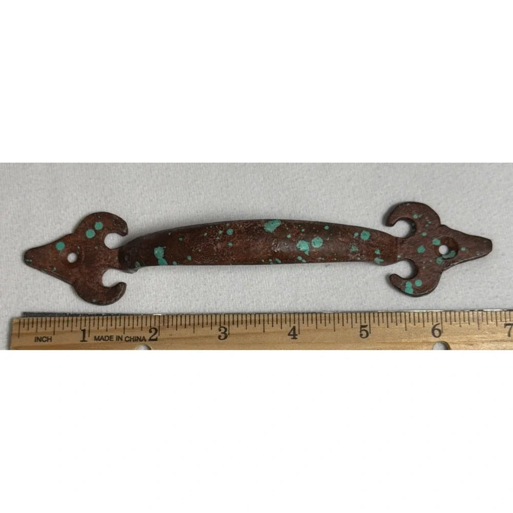 New Hobby Lobby Brown/teal Rustic Look Drawer Pull Handle 7in